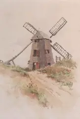 The Old Mill by Jane Brewster Reid, Watercolor on Paper, offered Jul 2013