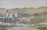 Michael Palmer, Fishing Party, Oil on Canvas