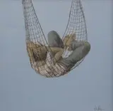 Michael Palmer, Hammock, Mixed Media Ink and Tempera on Paper