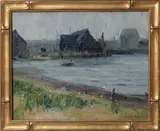 Frank Swift Chase, Inner Harbor, Oil on Artist Board