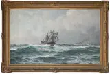 Clipper on the Open Seas by Lars Lauritz Haaland, 1914, Oil on Canvas, offered Aug 2013