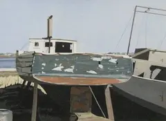 Old Boat by John Austin, Tempera on Board, offered Aug 2013