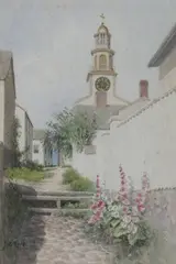 Stone Alley, Nantucket by Jane Brewster Reid, Watercolor, offered Aug 2013