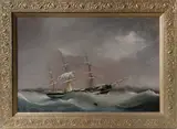 Portrait of the Ship Robena on the Open Seas in a Lightning Storm by J.L. Tudgay, 1858, oil on canvas, offered Aug 2013