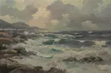 Alexander Dzigurski, California Rocky Coast Line