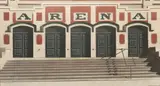 Keith McDaniel, Arena – Boston, 1975, Acrylic on Canvas