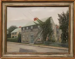 Nantucket Street Scene, by Julian E. Yates, Oil on Canvasboard, offered Sep 2012