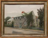 Nantucket Street Scene, by Julian E. Yates, Oil on Canvasboard, offered Sep 2012