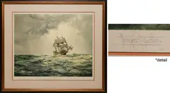 The Gallant Mayflower by Montaque Dawson, pencil, offered Jul 2012