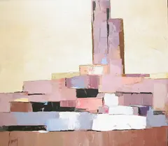 Cubist Blocks by Andrew Shunney, Oil on Canvas, offered Jul 2012