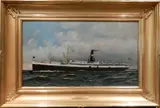 Portrait of the Steamship Madison, by Antonio Gasparo Jacobsen, 1912, Oil on Board, offered Dec 2012