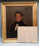 PORTRAIT OF JAMES S. CARY II (1807-1853) by William Swain, oil on canvas in its original condition. 26 ½ in. x 22 ½ in, offered Aug 2012