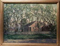 Frank Swift Chase, Main Street Sconset, oil on canvas