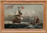 A Virginia Trader Entering the Downs off Dover, by Frank Henry Mason, circa 1930, oil on artist’s board, offered Aug 2012