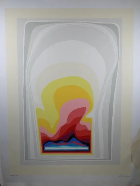Arthur Secunda, Space Curtains, Lithograph