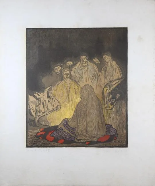 Untitled by Emil Nolde, Color Woodcut, sold Dec 2018