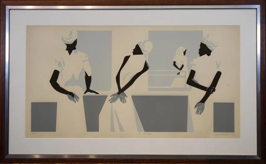 Ernest Crichlow, The Sisters, Lithograph