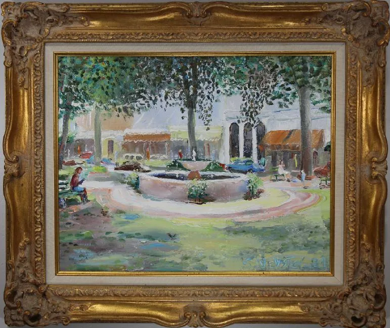 Stokely Webster, Water Fountain, Painting