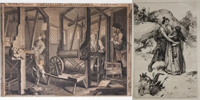Industry and Idleness by William Hogarth, Etching, offered Dec 2019