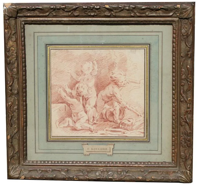 François Boucher, Untitled, Sanguine