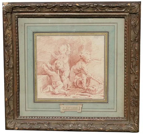 François Boucher, Untitled, Sanguine