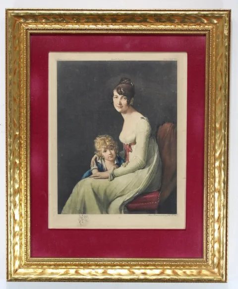Jacques-Louis David, Mother and Child, Aquatint