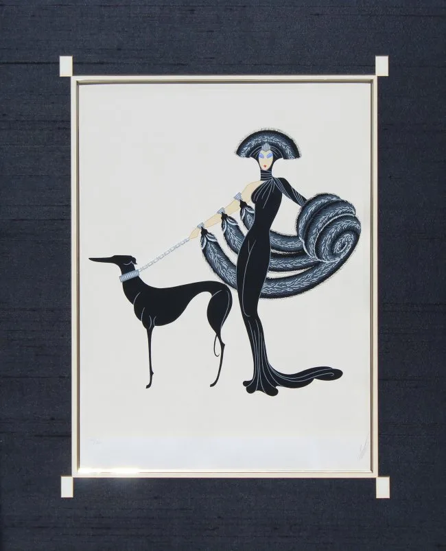 Symphony in Black by Erté, Serigraph on paper, offered Jul 2020