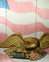 Howard Koslow, Historic U.S. Flags/Wood-carved Eagle