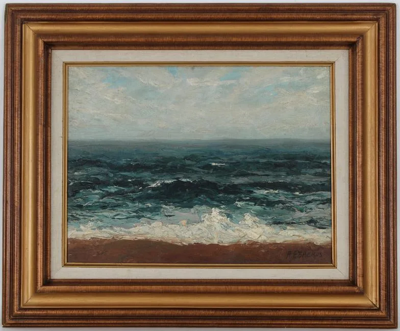 Untitled by Albert Ernest Backus, Oil on board, sold Jun 2021