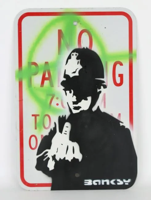 Untitled by Banksy, Spray Paint, sold Aug 2021