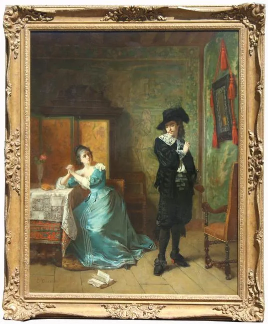 Eugène Accard, The Cavalier's Proposal, Painting