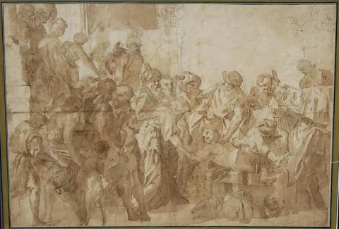 Paolo Veronese, IHS, pen, ink