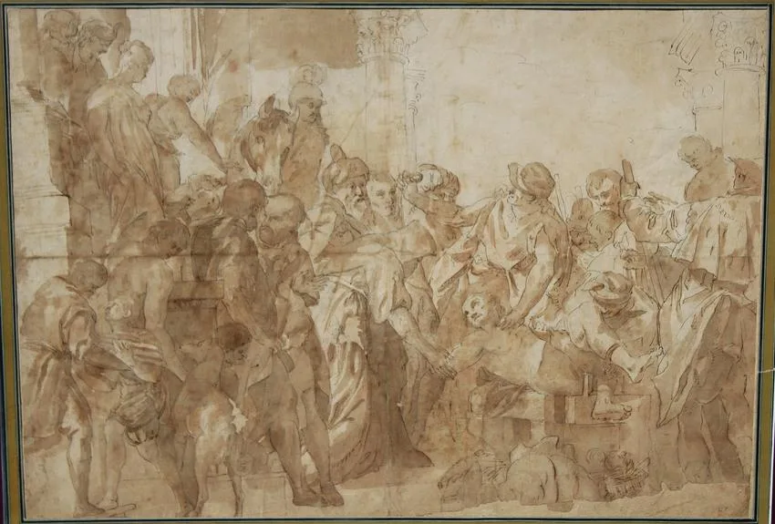 Paolo Veronese, IHS, pen, ink