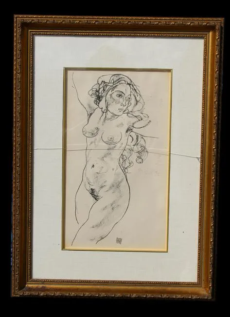 Untitled by Egon Schiele, 1918, Sketch, offered Jan 2022