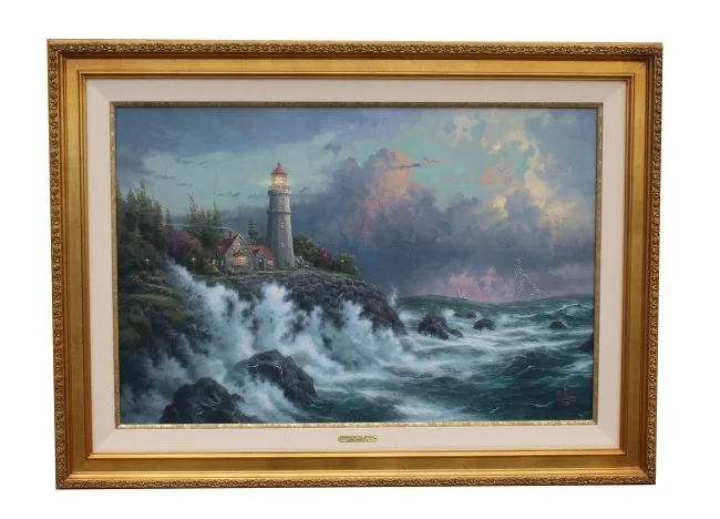 Thomas Kinkade, Conquering the Storms, Lithograph on Canvas