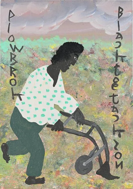 Plow Work by Black Joe Jackson, Paint on Wood, offered Aug 2022