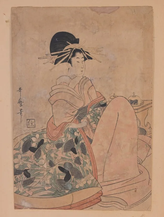 Untitled by Kitagawa Utamaro, Woodblock, sold Sep 2023