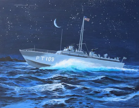 Dean Ellis, Life of JFK / PT109, Tempera on Masonite