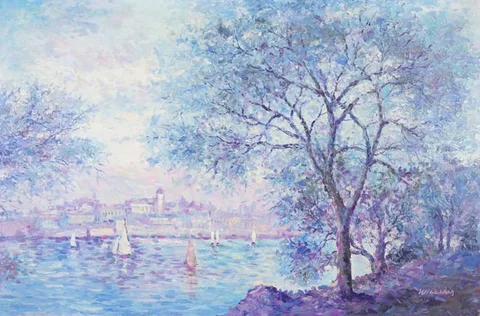 Claude Monet, Antibes vue de la Salis, Oil on Canvas