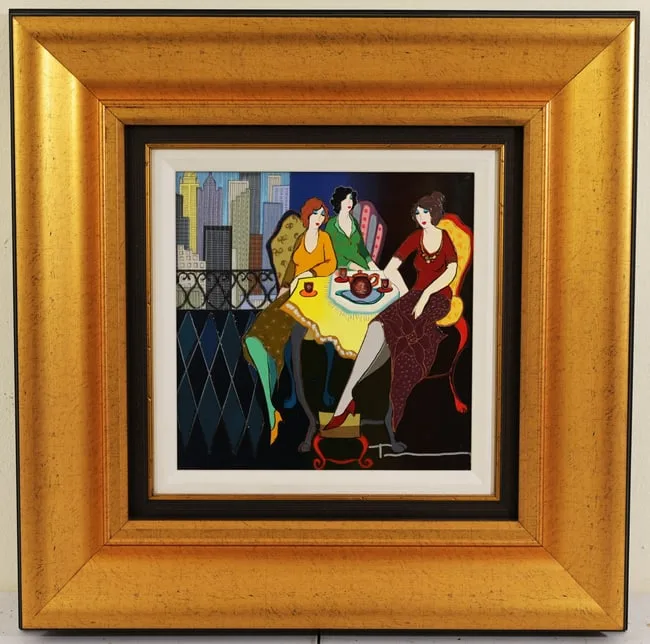 Out the Window by Itzchak Tarkay, Serigraph on Canvas, sold Nov 2025