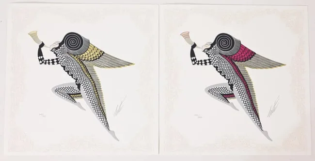 Zephyr I & II by Erté, 1985, Screenprint, sold Nov 2025