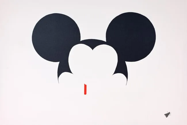 Cocaine Mickey by George Morton-Clark, 2006, Spray Paint on Canvas, offered Mar 2026
