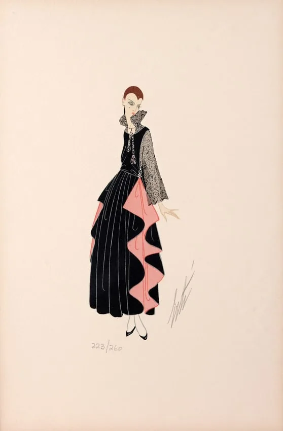 Yvette by Erté, 1975, Color Serigraph, sold Apr 2026