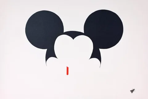 George Morton-Clark, Cocaine Mickey, 2006, Spray Paint on Canvas