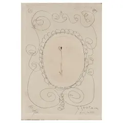 Lucio Fontana, Concetto Spaziale (Fanny Hill), 1968, Etching in colors with puncture on wove paper