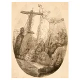 Rembrandt Harmensz van Rijn, Christ Crucified between Two Thieves (Hollstein 79)