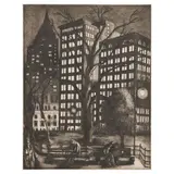 Ernest Fiene, City Lights (Coven 84), 1940, Etching on wove paper