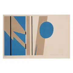 Ralston Crawford, S.S. de Grasse, 1952, Lithograph in colors on Arches paper