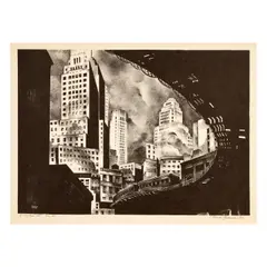 Mark Freeman, 2nd Avenue "El", 1933, Lithograph on wove paper