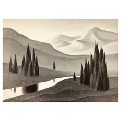 Ellison Hoover, Stream in the Mountains, c. 1930s-40s, Lithograph on wove paper